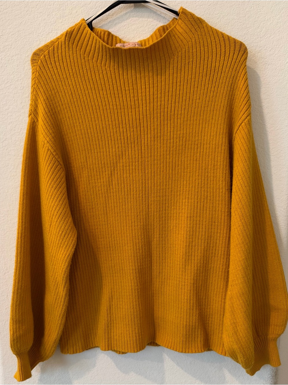 Gibson Latimer Mustard Ribbed Boatneck Sweater